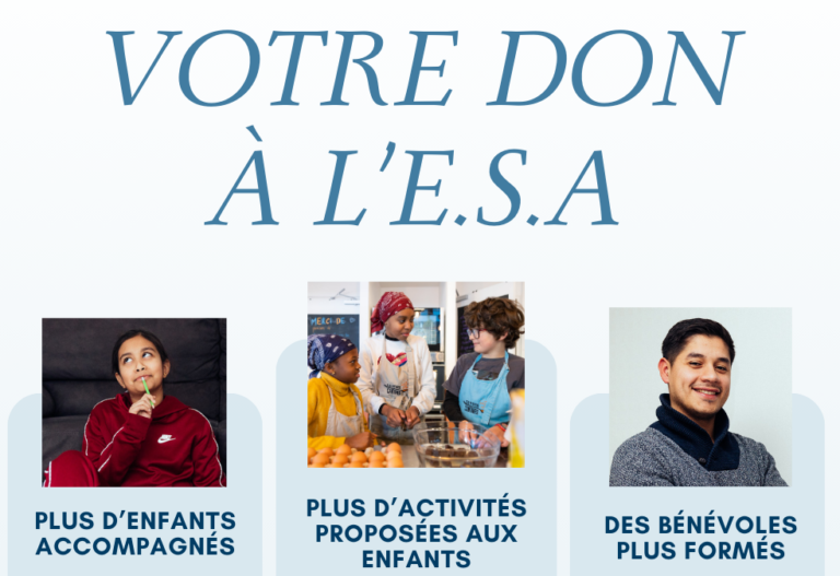 Faites un don à l&rsquo;E.S.A en cette fin d&rsquo;année 2023&nbsp;!
